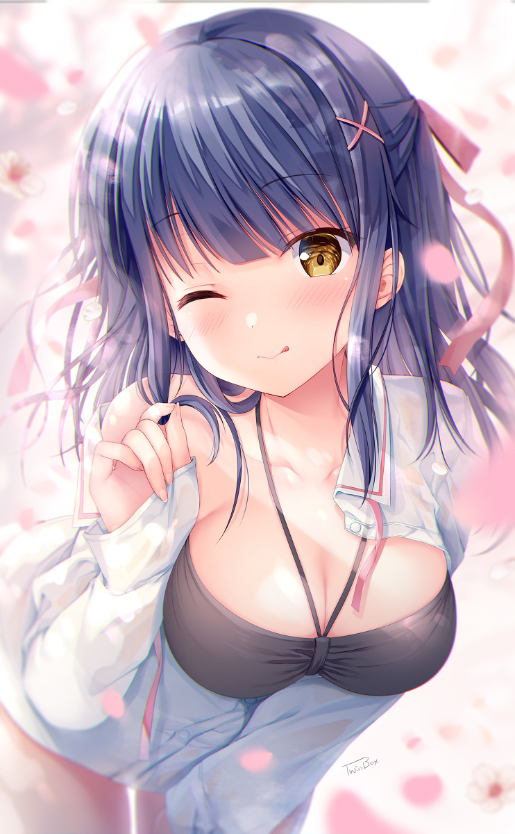 This is a pixiv picture whose title is 「えへへ、困る顔が 　見たかったんだ」.