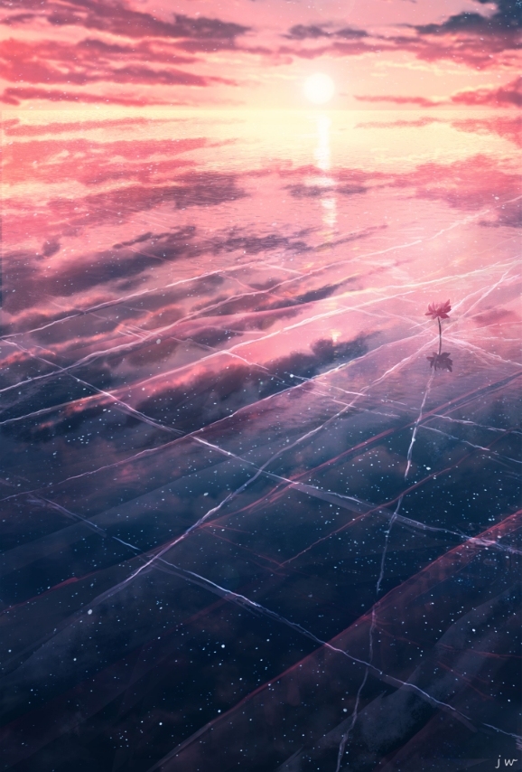 This is a pixiv picture whose title is 裂缝の冰花.