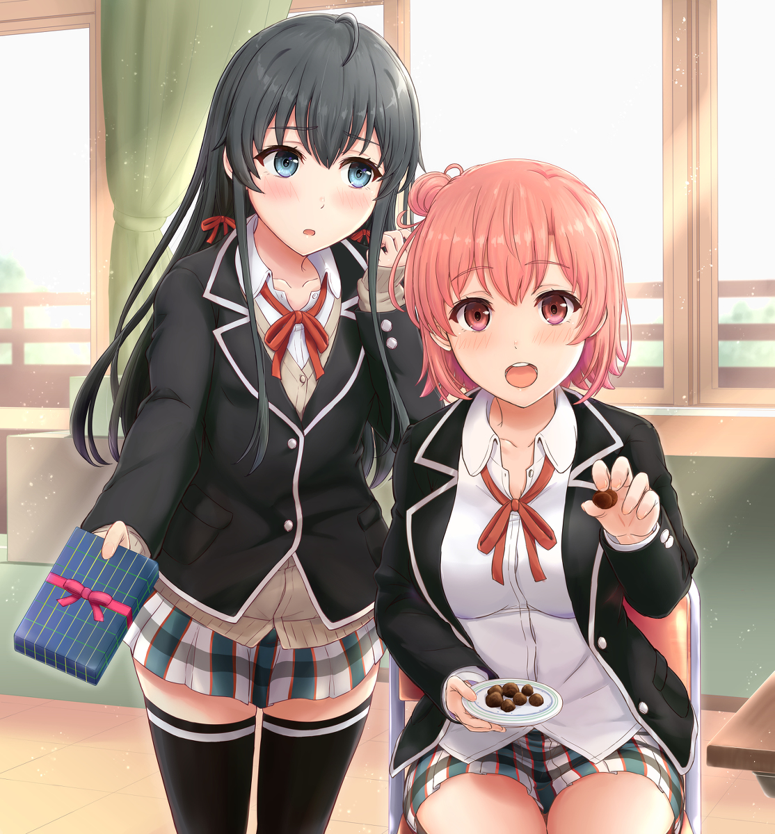 This is a pixiv picture whose title is 今度こそ手渡しチョコ.