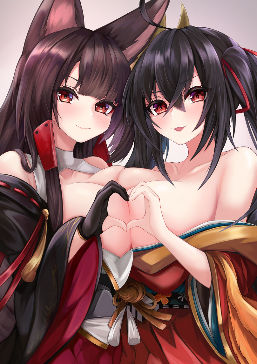 This is a pixiv picture whose title is 赤城×大鳳.