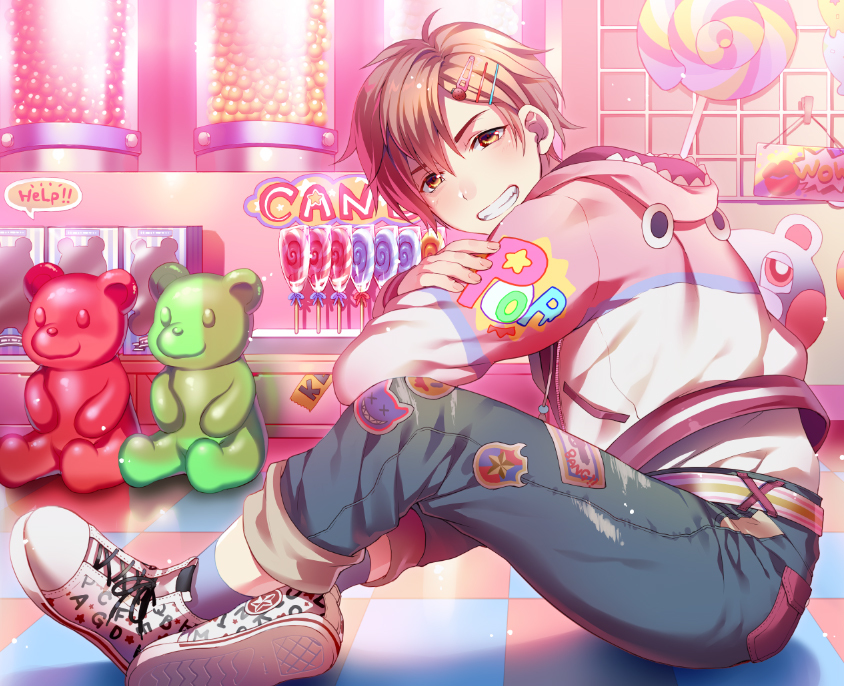 This is a pixiv picture whose title is pink.
