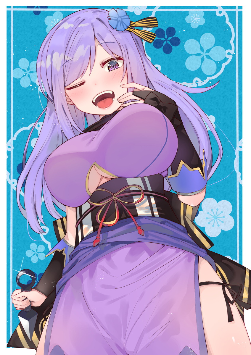 This is a pixiv picture whose title is テトリスが上手いお姉ちゃんくノ一.