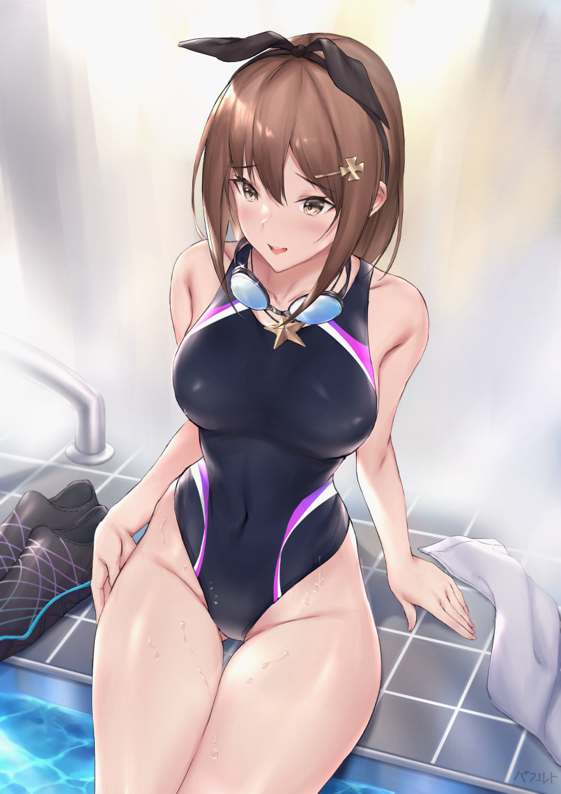 This is a pixiv picture whose title is 競泳水着ライザ　.