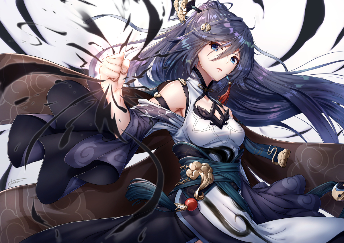 This is a pixiv picture whose title is 「——寸勁——」.