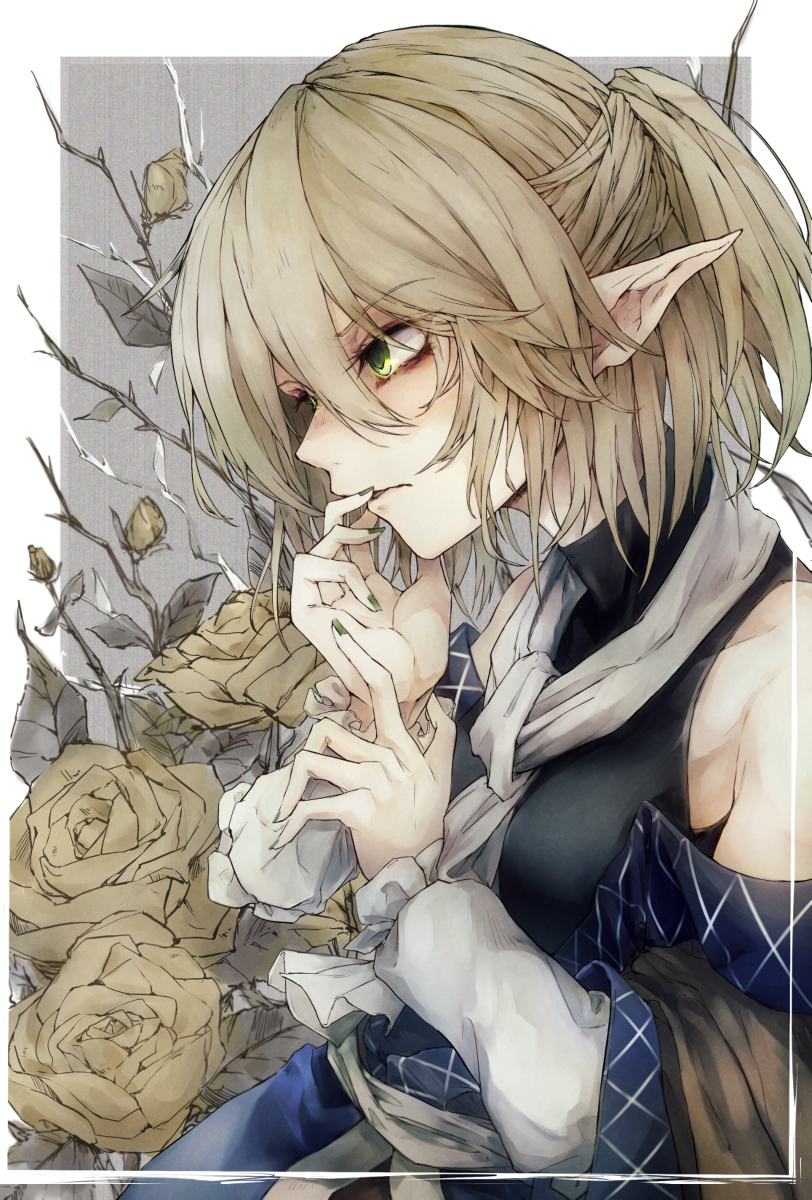 This is a pixiv picture whose title is 緑眼のジェラシー.