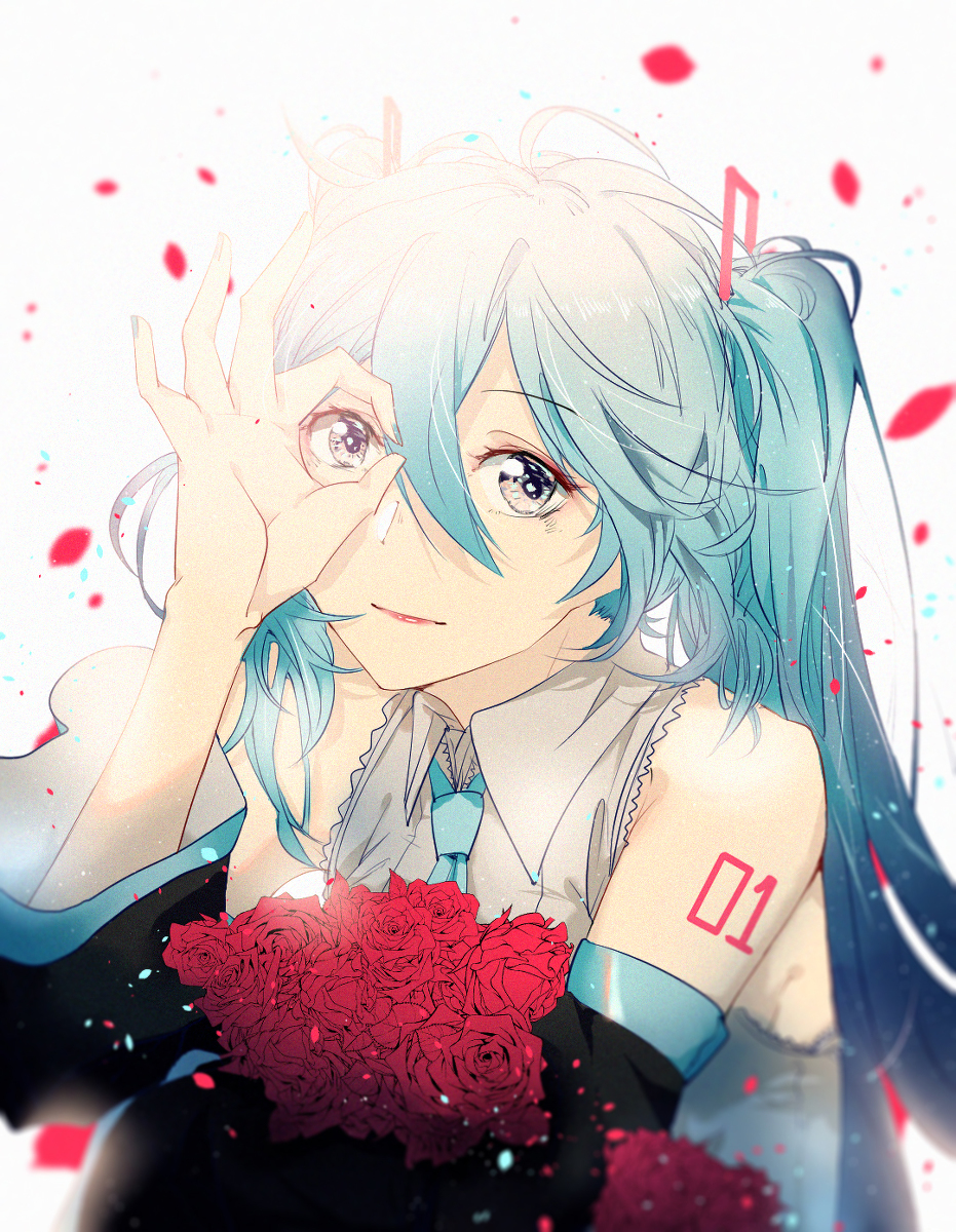 This is a pixiv picture whose title is miku.