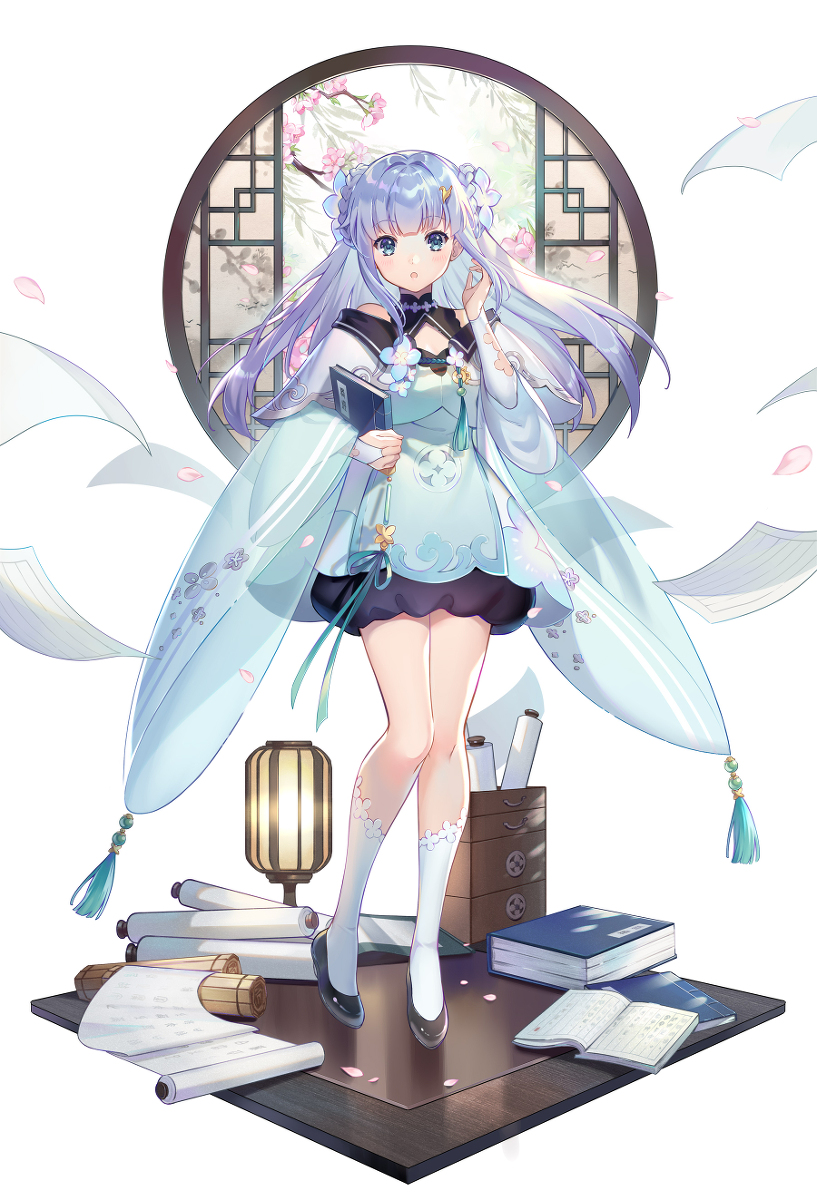 This is a pixiv picture whose title is 春と詩と少女.
