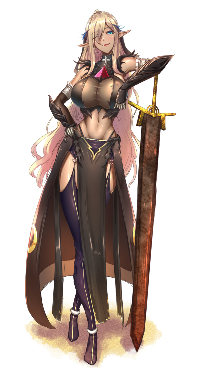 This is a pixiv picture whose title is ダークエルフちゃん.