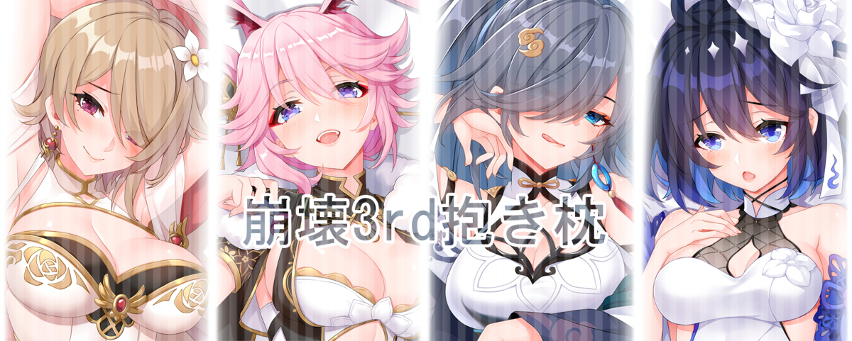 This is a pixiv picture whose title is 崩壊3rd抱き枕.