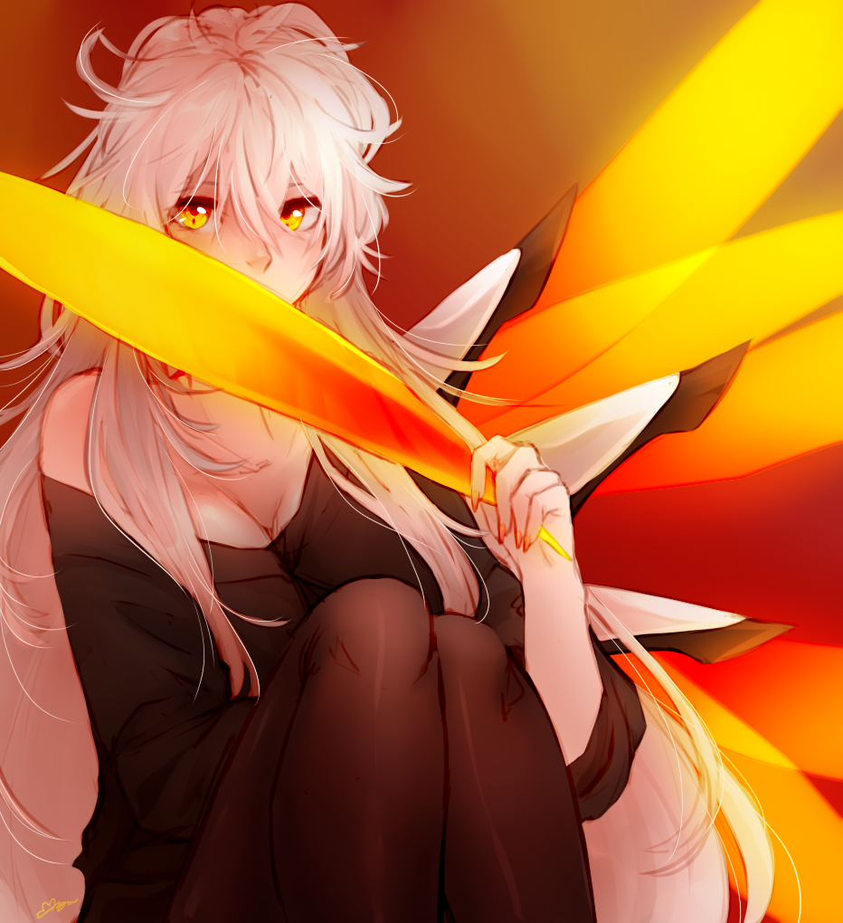 This is a pixiv picture whose title is "feather".