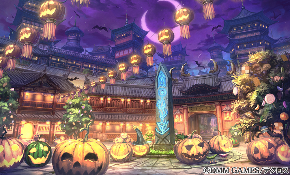 This is a pixiv picture whose title is ［仕事絵］あやかしランブル！_町の広場.