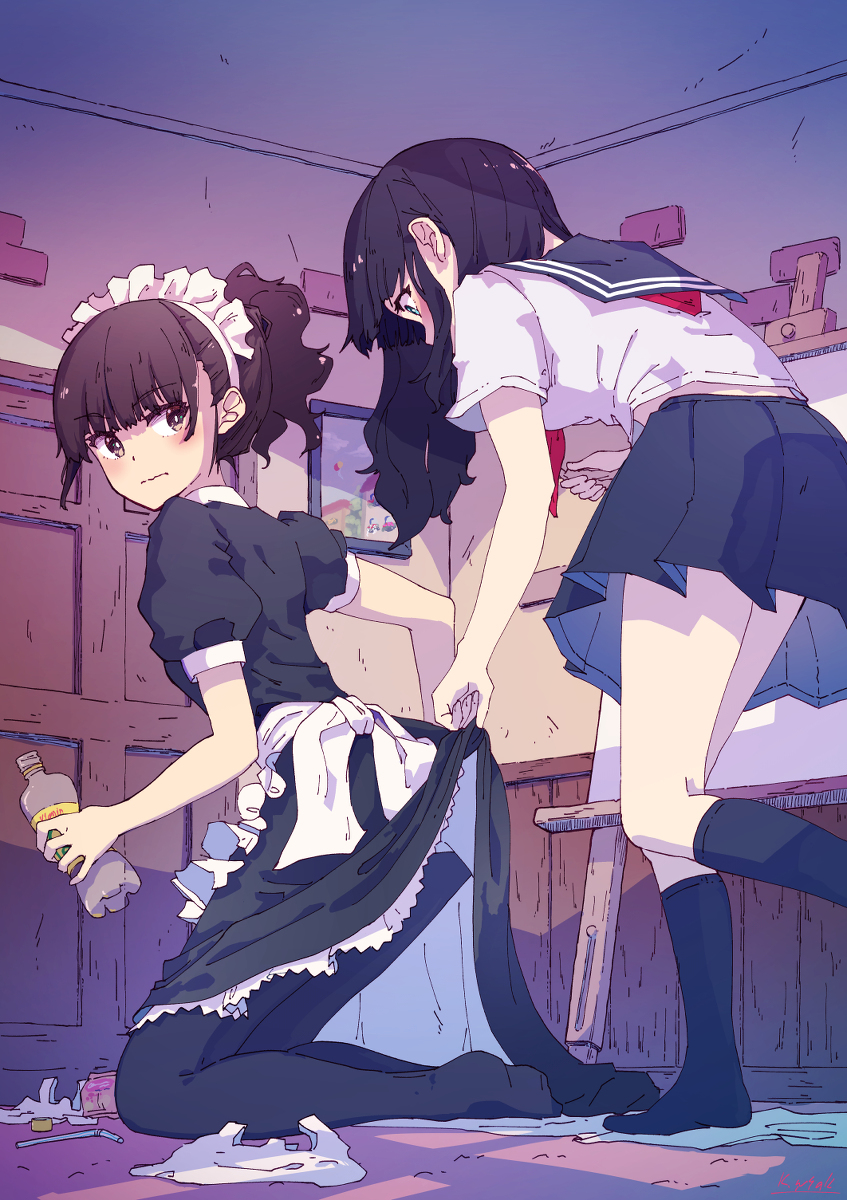 This is a pixiv picture whose title is 片付けてるんですから.