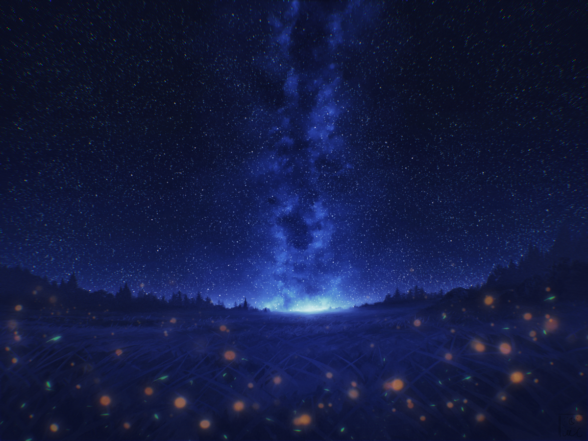 This is a pixiv picture whose title is Counting stars.