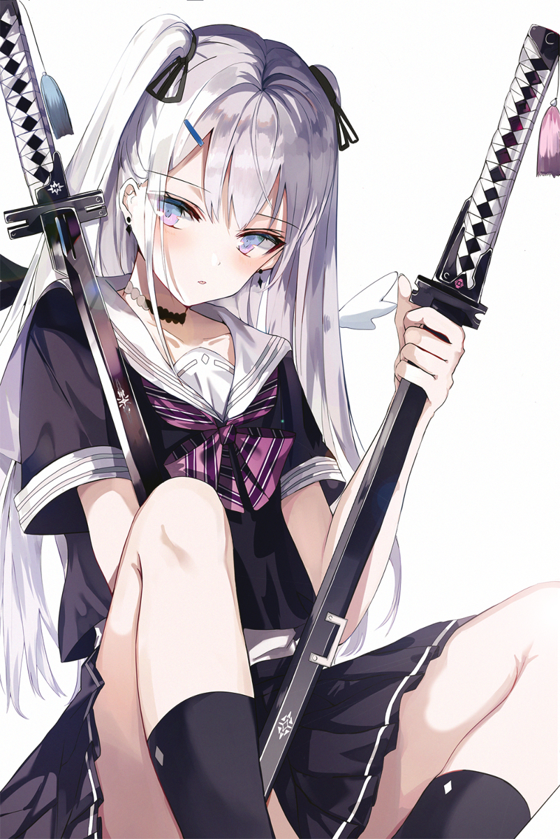 This is a pixiv picture whose title is V.