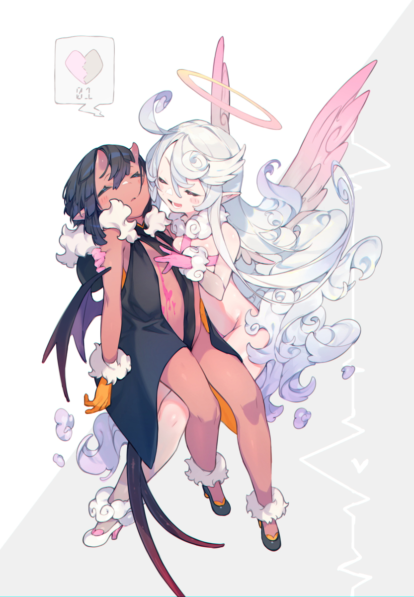 This is a pixiv picture whose title is ♡+.