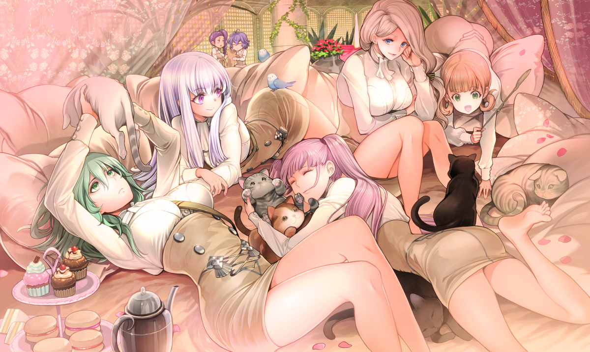 This is a pixiv picture whose title is 秘密のお茶会.