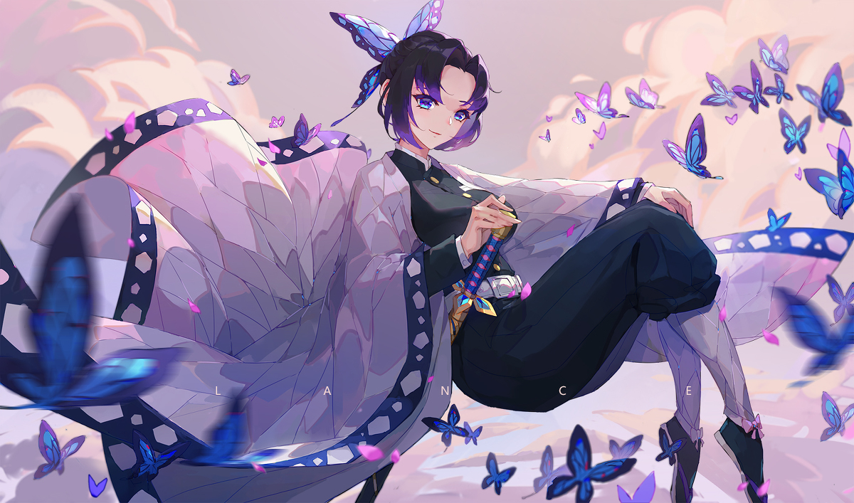 This is a pixiv picture whose title is 蝴蝶忍.