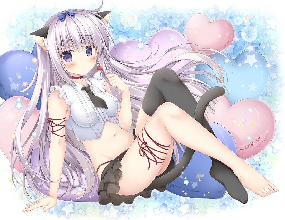 This is a pixiv picture whose title is 猫耳あいりにゃん.