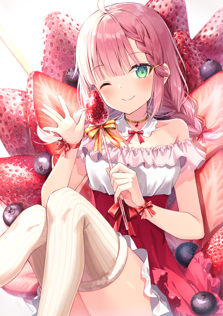 This is a pixiv picture whose title is berry pink.