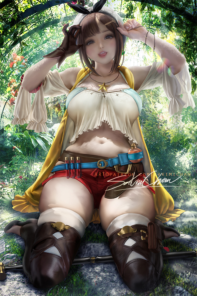 This is a pixiv picture whose title is 萊莎 Older Ryza pinup.