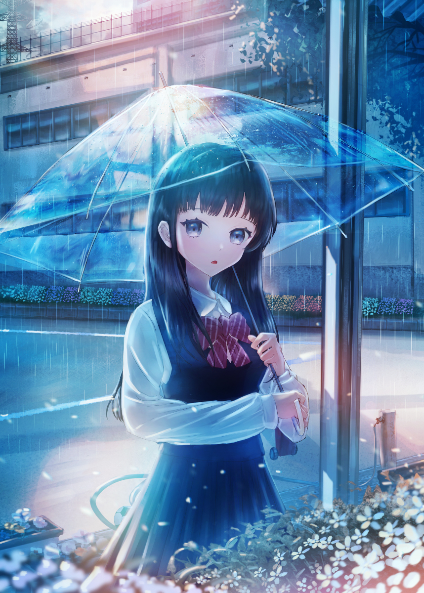 This is a pixiv picture whose title is 天気雨.