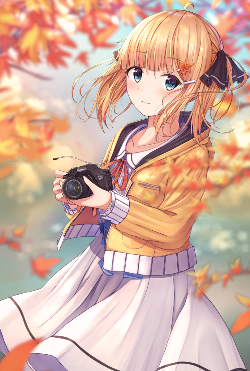 This is a pixiv picture whose title is 秋🍁.