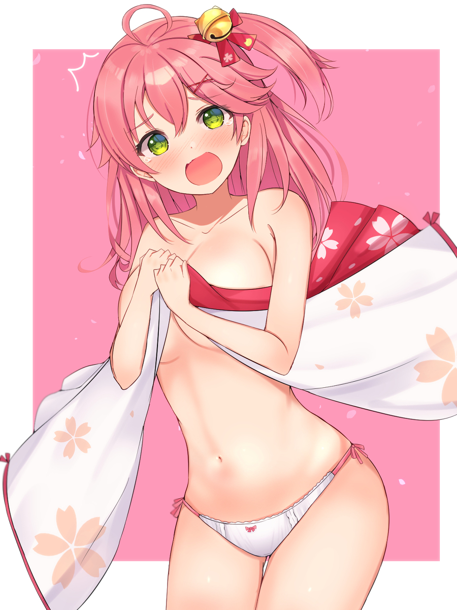 This is a pixiv picture whose title is パンツがにゃっはろ。.