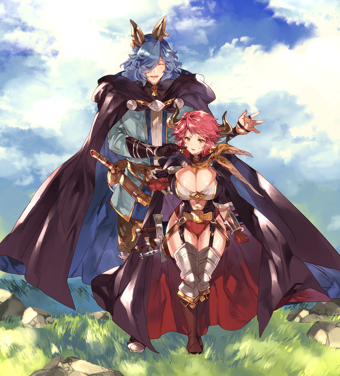 This is a pixiv picture whose title is 【グラブル】スツルム&ドランク.