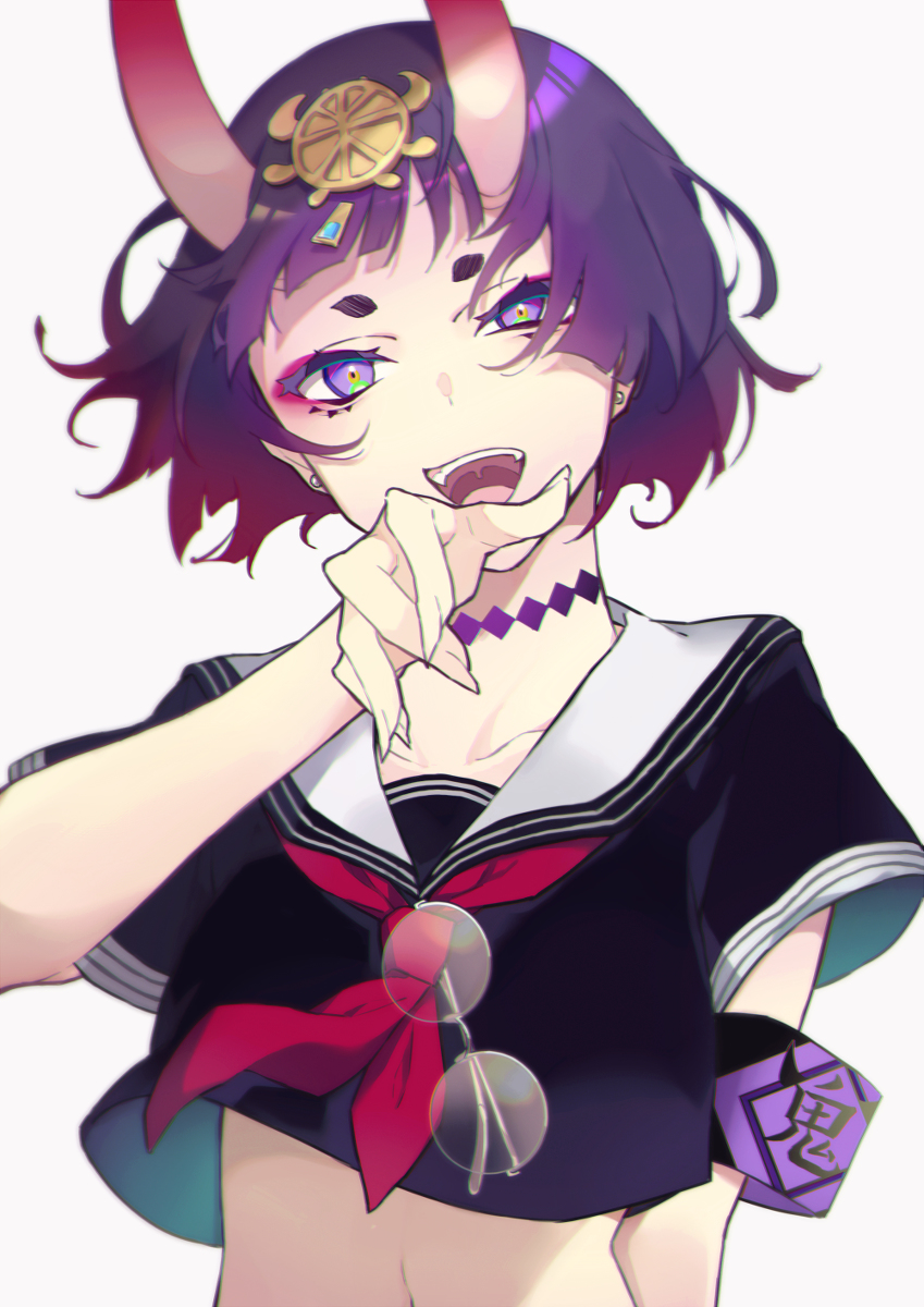 This is a pixiv picture whose title is セーラー服と鬼.
