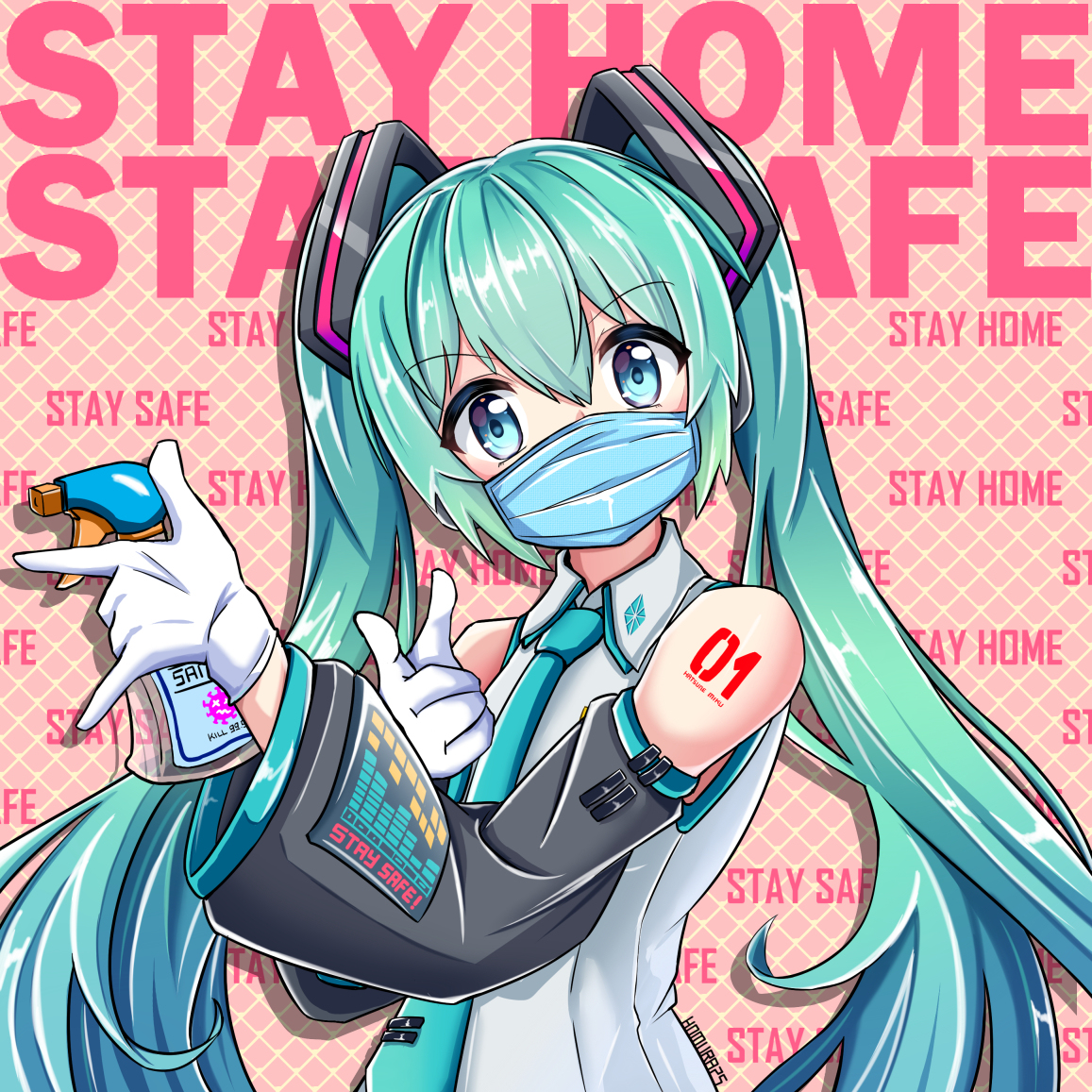 This is a pixiv picture whose title is STAY HOME STAY SAFE.