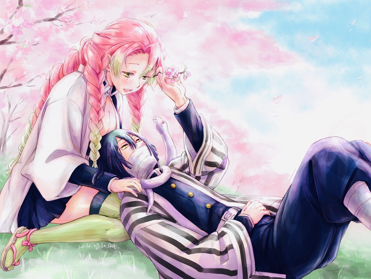 This is a pixiv picture whose title is 桜の下で.