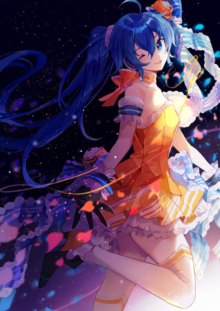 This is a pixiv picture whose title is 橙花公主.