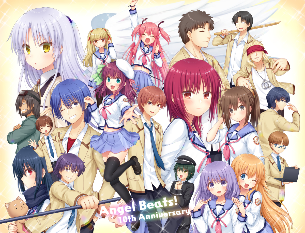 This is a pixiv picture whose title is Angel Beats!10周年！！.