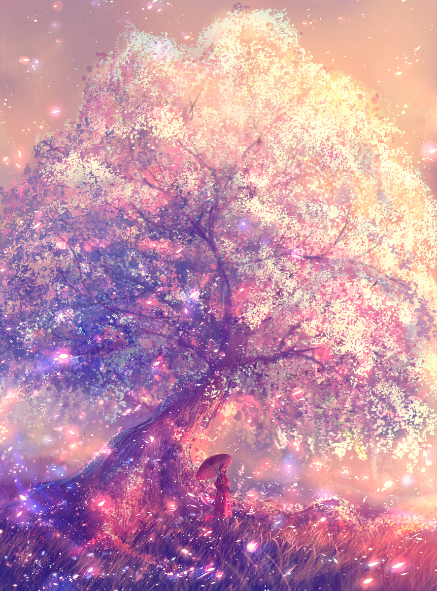 This is a pixiv picture whose title is 桜花の記憶.