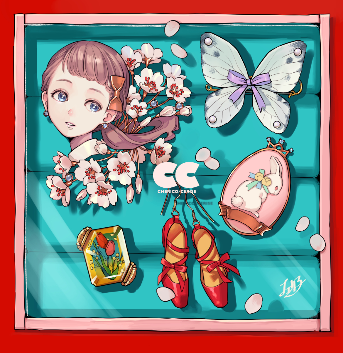 This is a pixiv picture whose title is 桜とダイヤの宝石箱.
