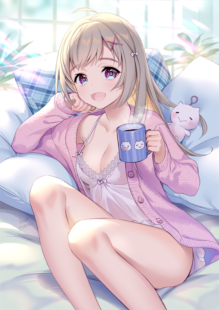 This is a pixiv picture whose title is 「おはよ！」☕.