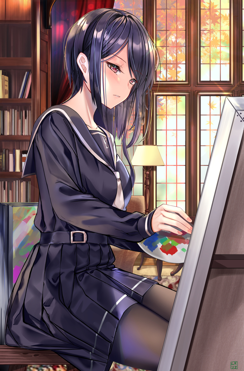 This is a pixiv picture whose title is 秋風とともに....