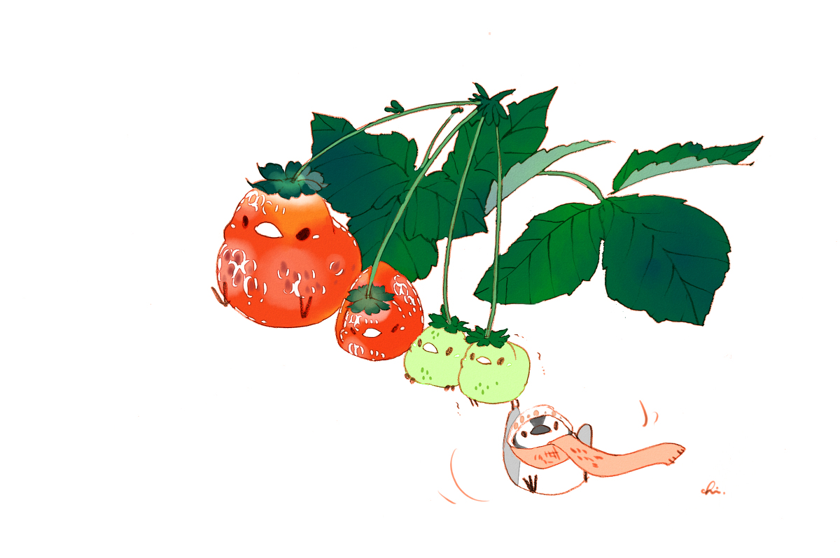 This is a pixiv picture whose title is いちごファミリー.