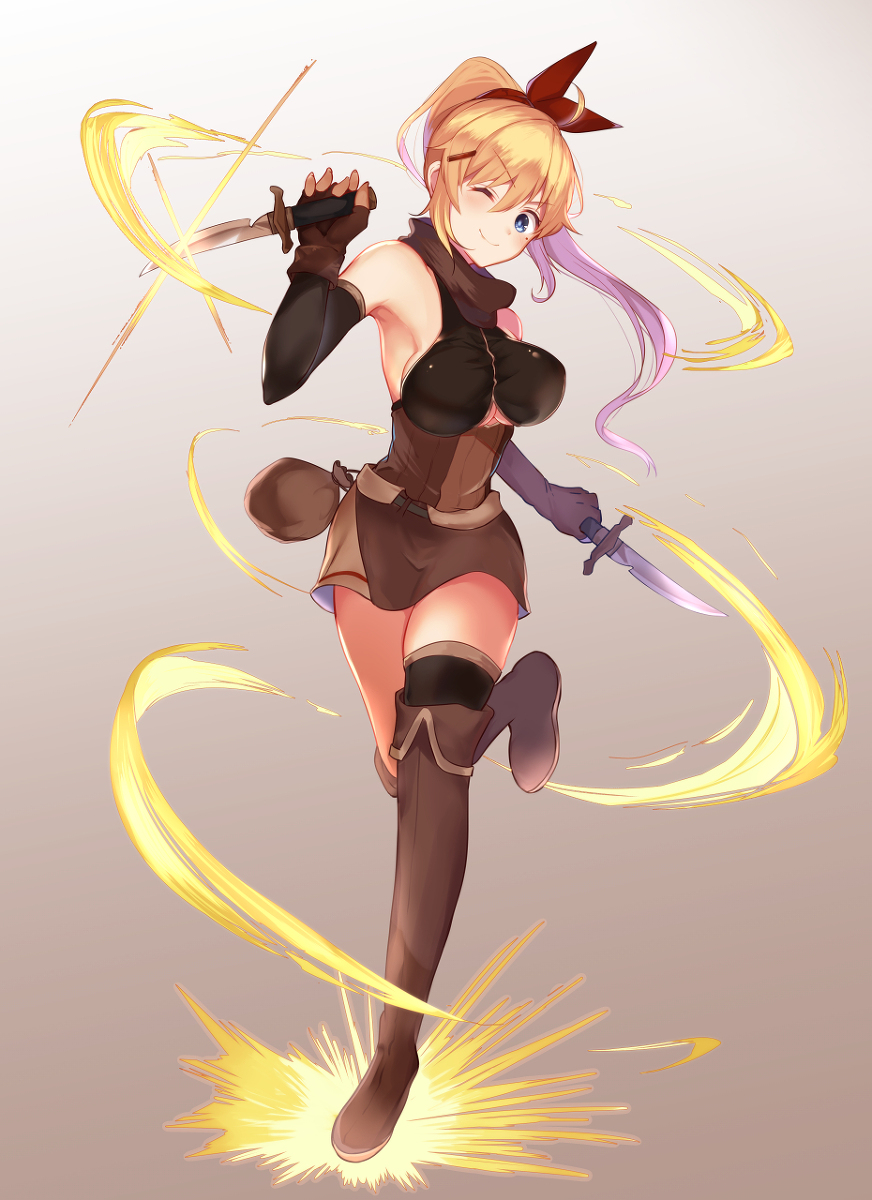 This is a pixiv picture whose title is レア度低めの冒険者.