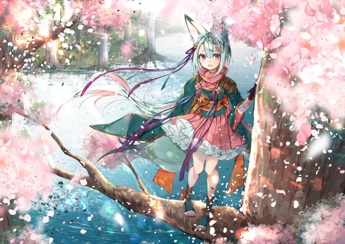 This is a pixiv picture whose title is 春風.