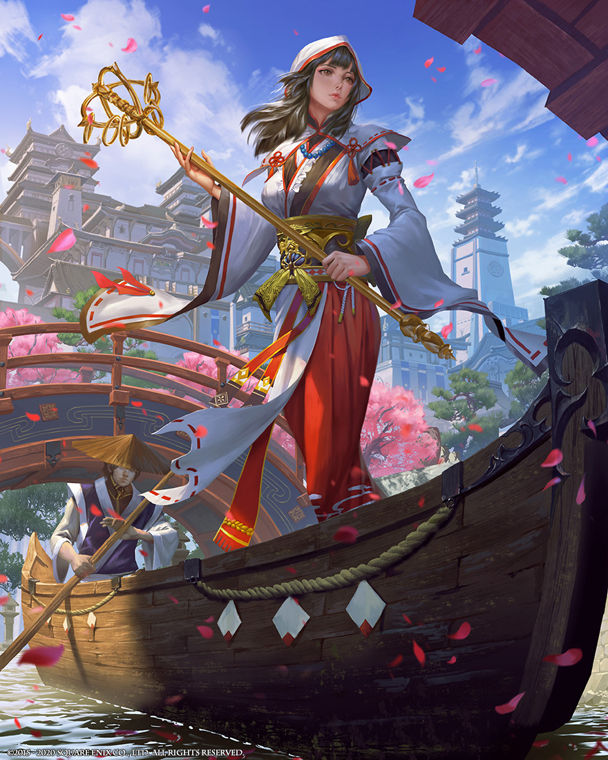 This is a pixiv picture whose title is 【Mobius Final Fantasy】Yao Bikuni.