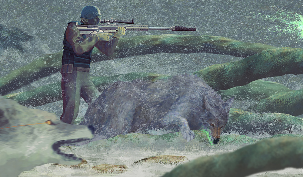 This is a pixiv picture whose title is 猟朋会 共同戦線.
