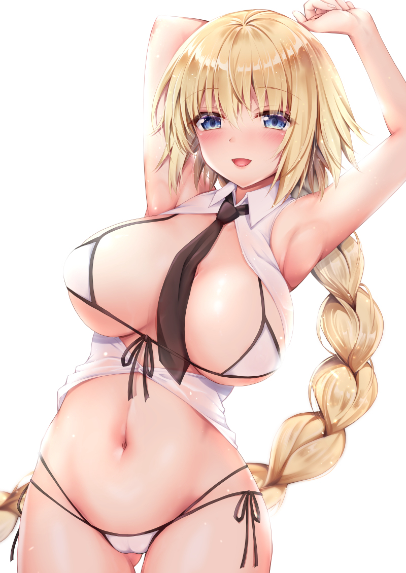 This is a pixiv picture whose title is ビキニ×ネクタイ👙ジャンヌ.