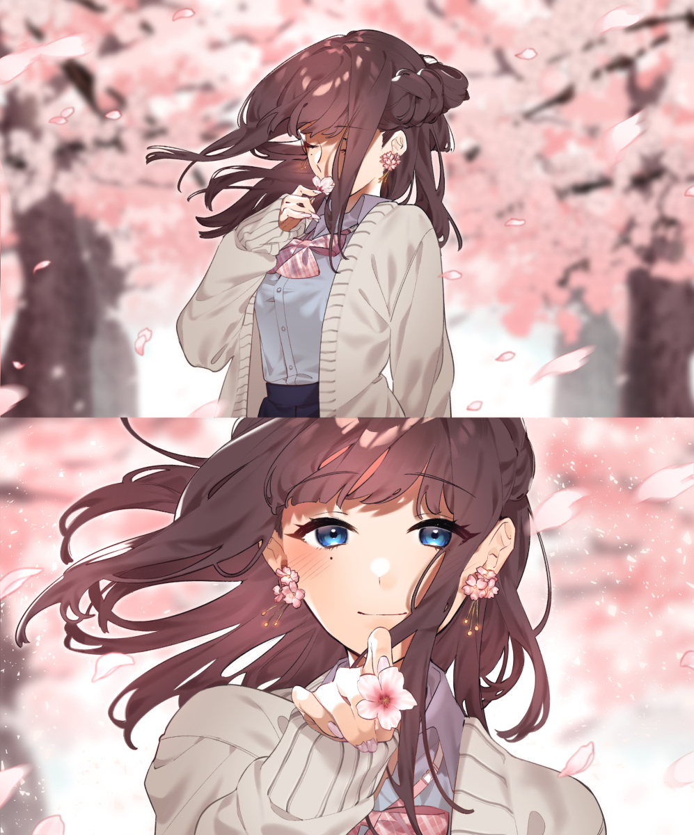 This is a pixiv picture whose title is さくらキス.
