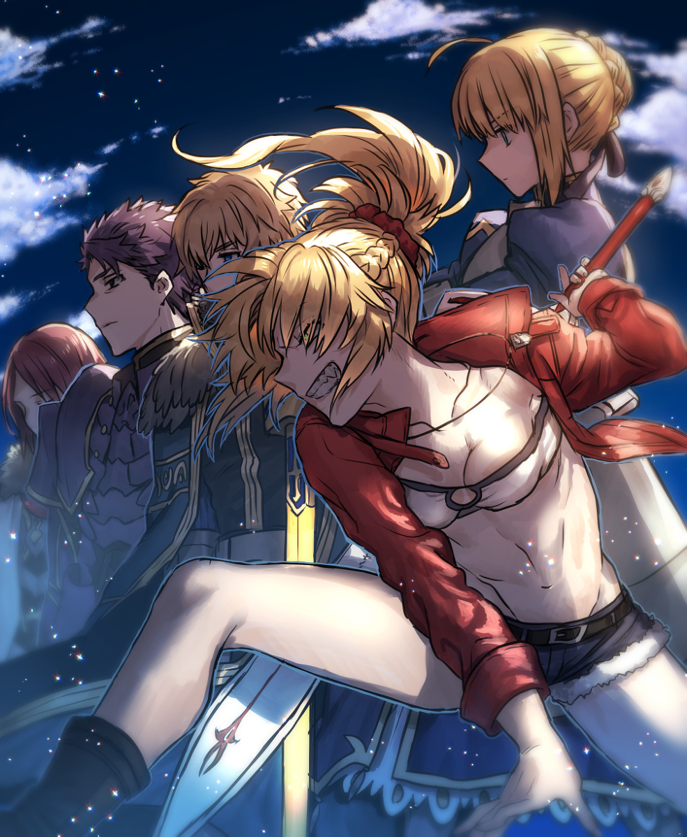 This is a pixiv picture whose title is 円卓練習.