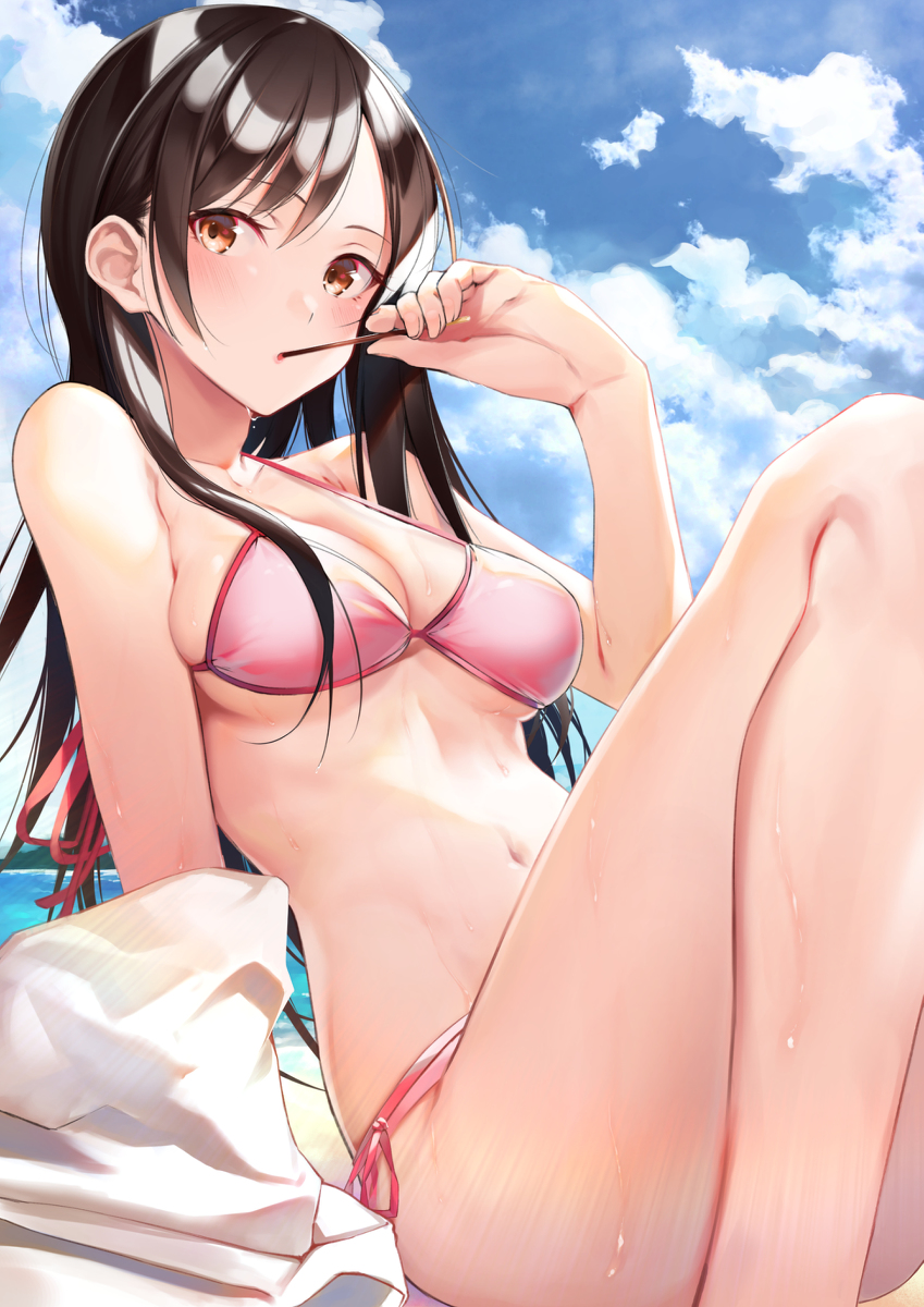 This is a pixiv picture whose title is 水着の水原千鶴.
