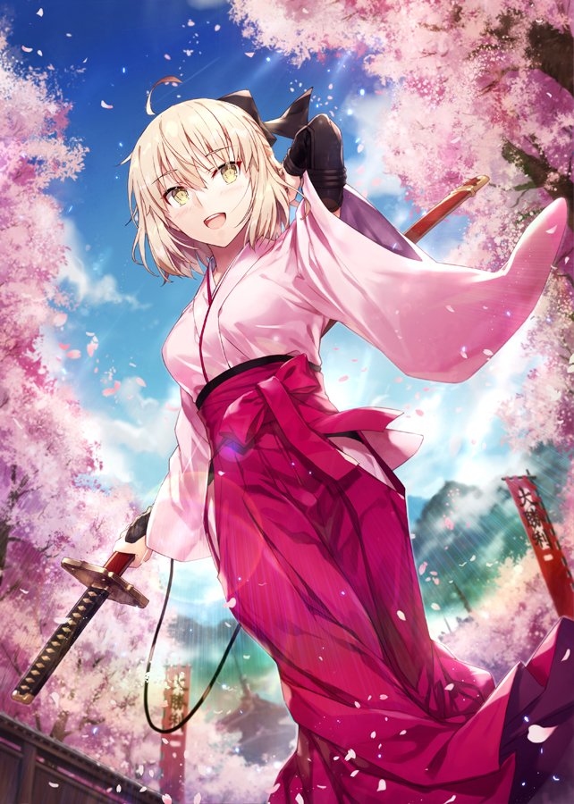 This is a pixiv picture whose title is C98春爛漫桜セイバー.