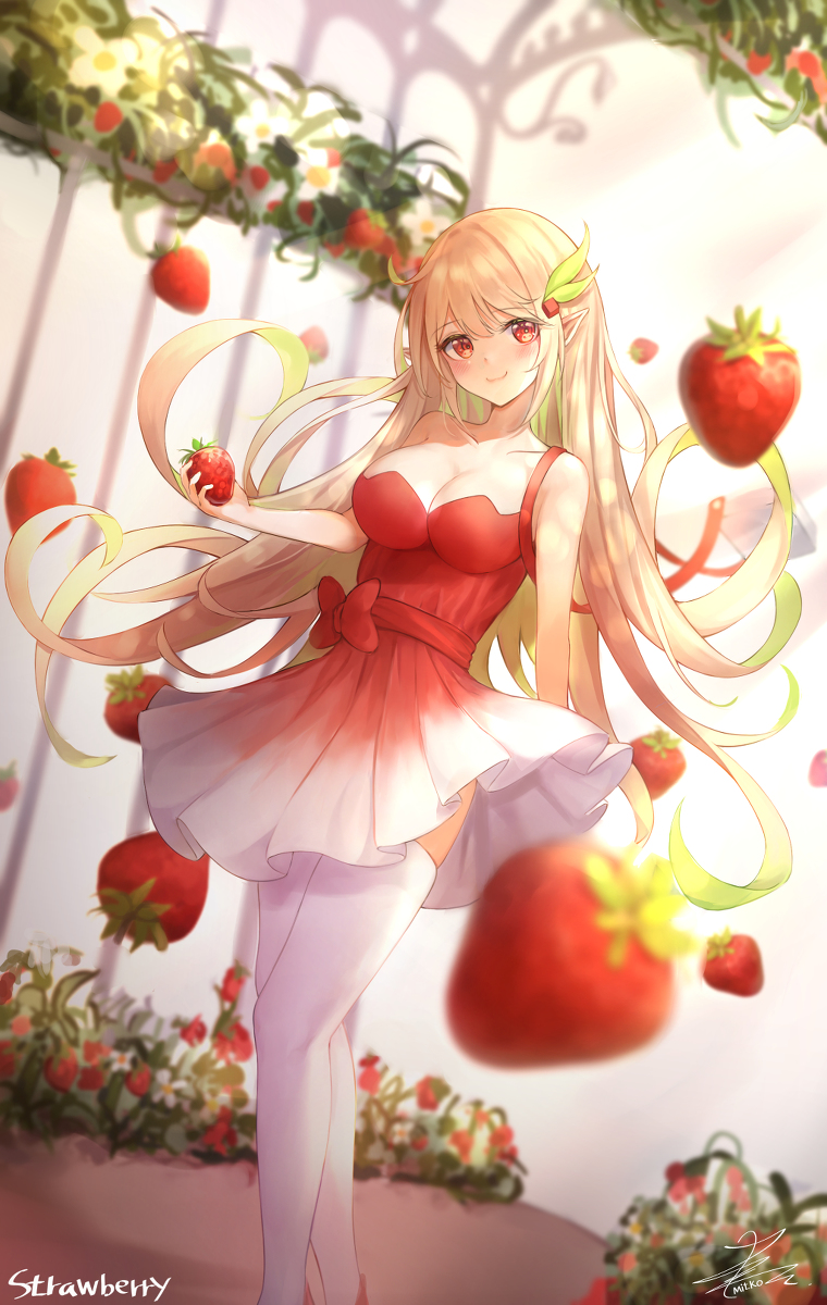 This is a pixiv picture whose title is イチゴ.