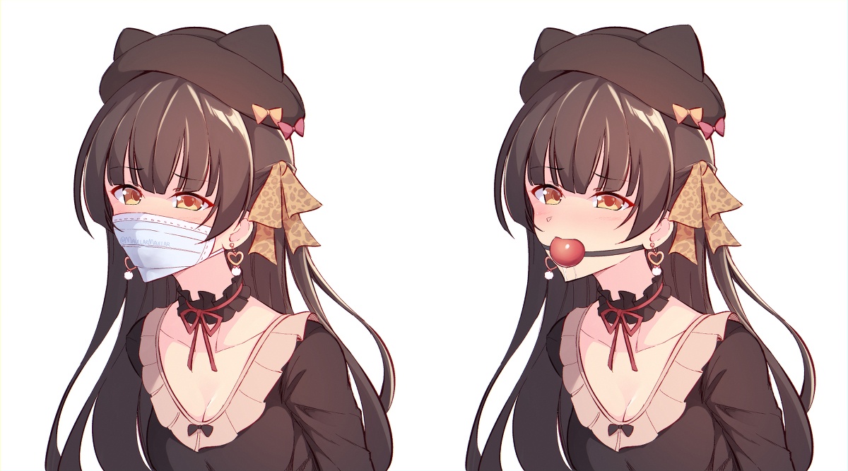 This is a pixiv picture whose title is stay safe, mask up.
