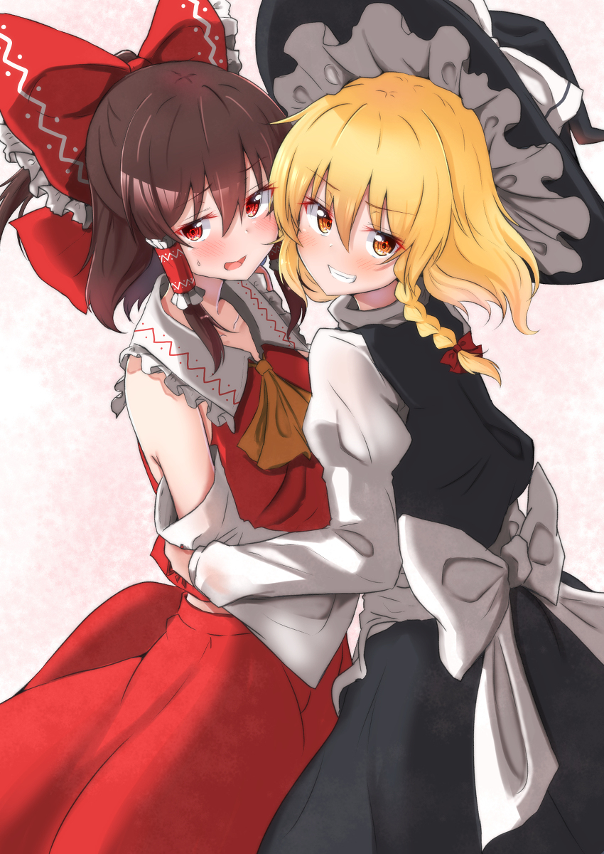 This is a pixiv picture whose title is 春レイマリ！.